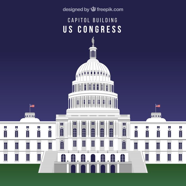 フラットなデザインの議会ビル