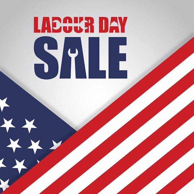 Free vector us labor day sale illustration