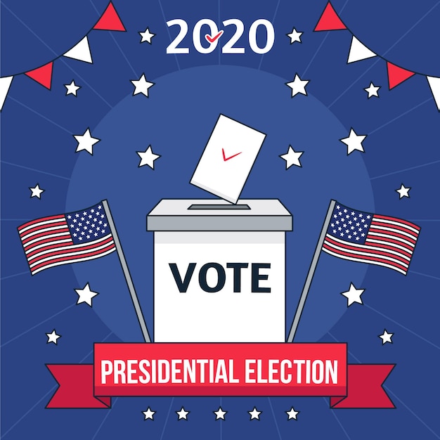 Free vector us presidential election illustration