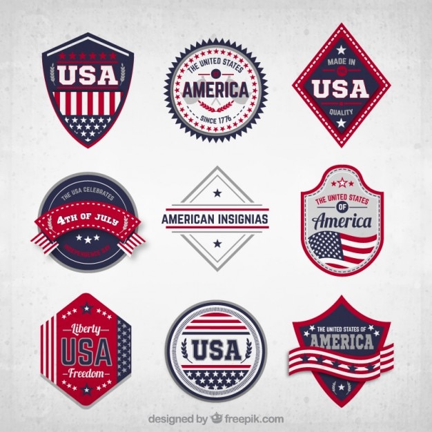 Free vector usa badges collection