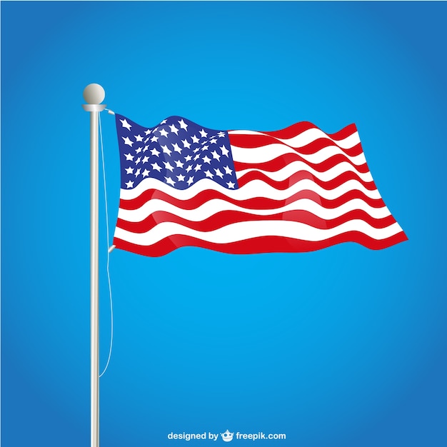 Usa flag over blue background