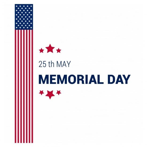 Free vector usa flag memorial day background