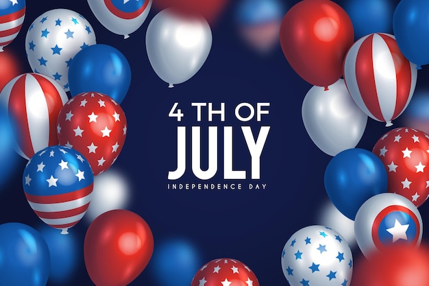 Free vector usa independence day 4th of july background