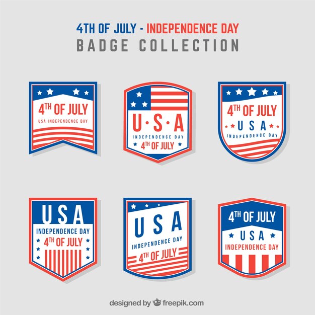 アメリカ独立記念日バッジコレクション