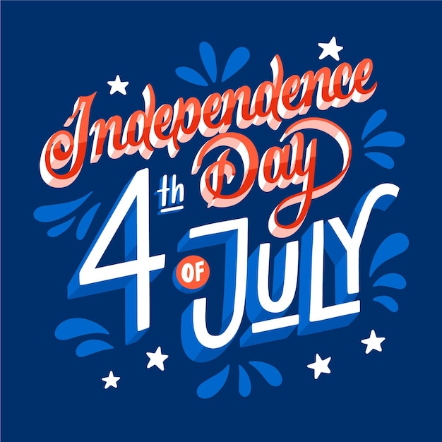 usa independence day lettering