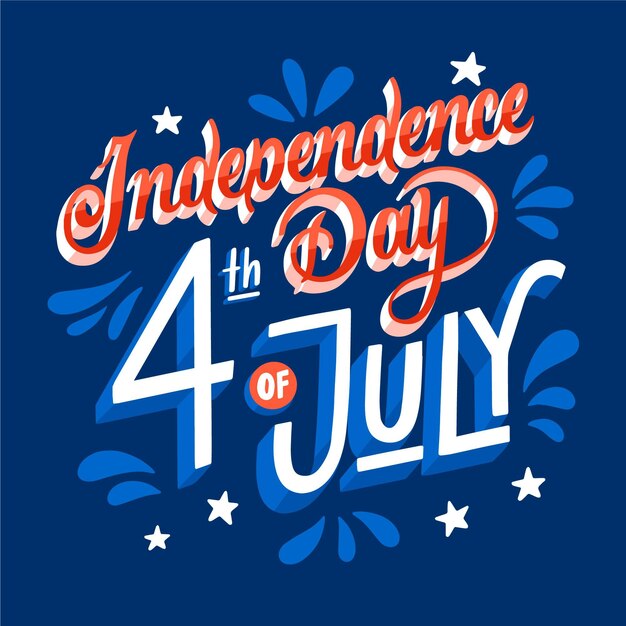 Usa independence day lettering