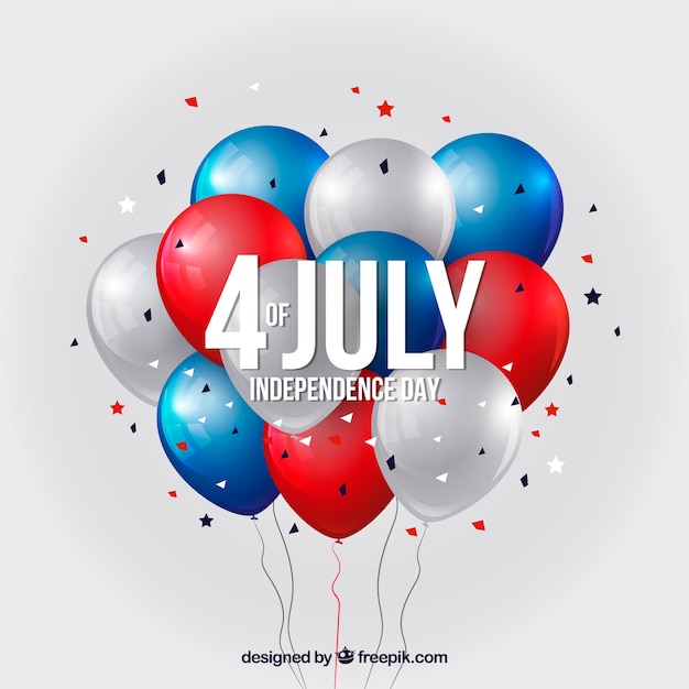 Free vector usa independence day's realistic balloons