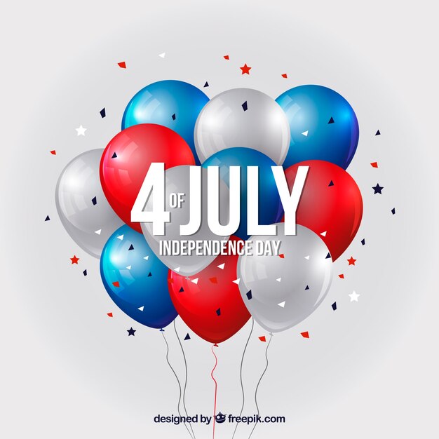 Usa independence day's realistic balloons