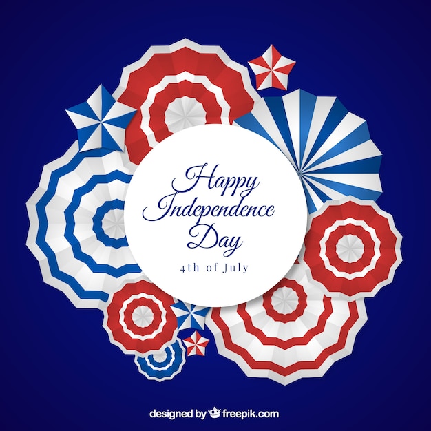 Бесплатное векторное изображение День независимости сша с классическим стилем