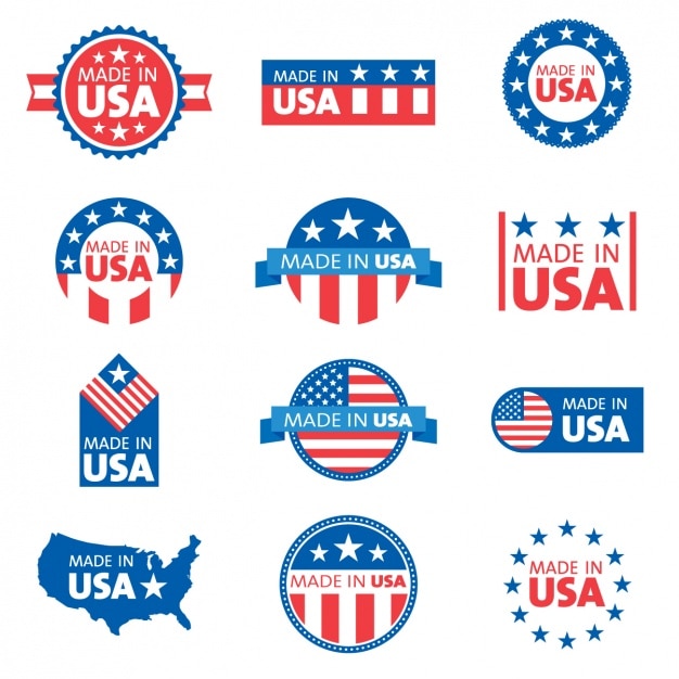 Free vector usa labels collection