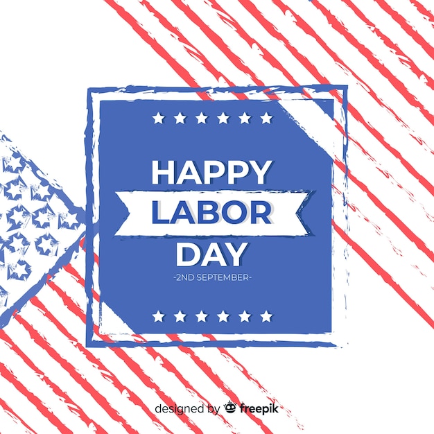 Free vector usa labor day background in flat style