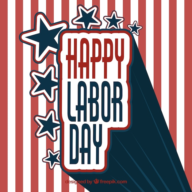 Free vector usa labor day composition with flat design