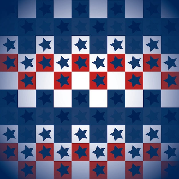 Free vector usa pattern with squares and stars