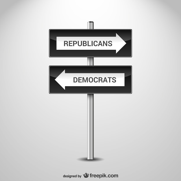 アメリカの政治の道路標識
