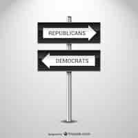 Free vector usa politics roadsigns