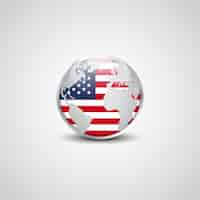 Free vector usa shiny button flag