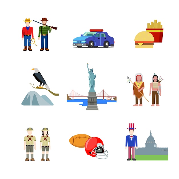 Free vector usa united states of america american culture national