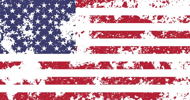 Premium Vector Usa United States Of America Flag With Official Proportions And Colors Vintage Grnuge Texture