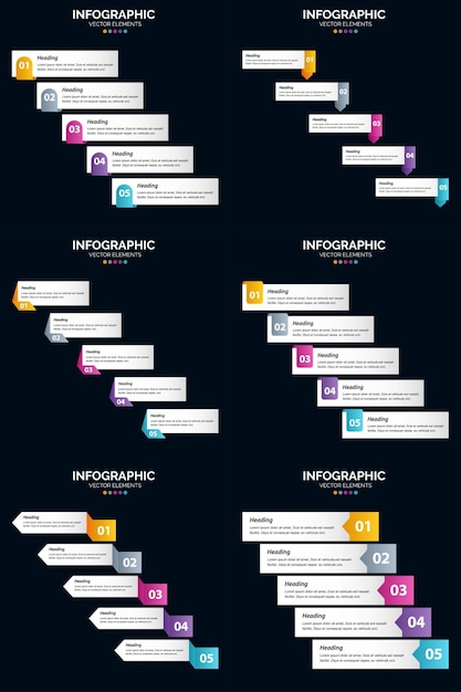 Usa il nostro pacchetto di infografiche vettoriali per illustrare le tue idee di business