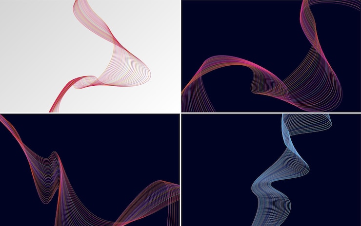 Free Vector use these abstract waving line backgrounds to enhance your designs