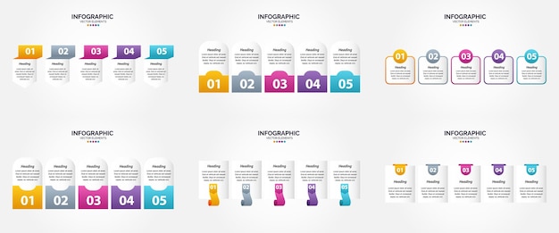 Usa questo set di infografiche di illustrazioni vettoriali per la pubblicità in un volantino o in una rivista