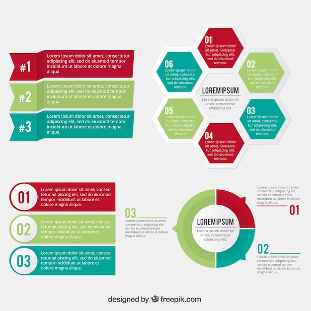 Useful infographic elements in flat design