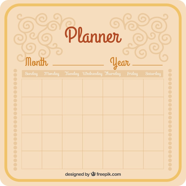 Useful monthly planner