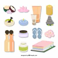Free vector useful spa element collection
