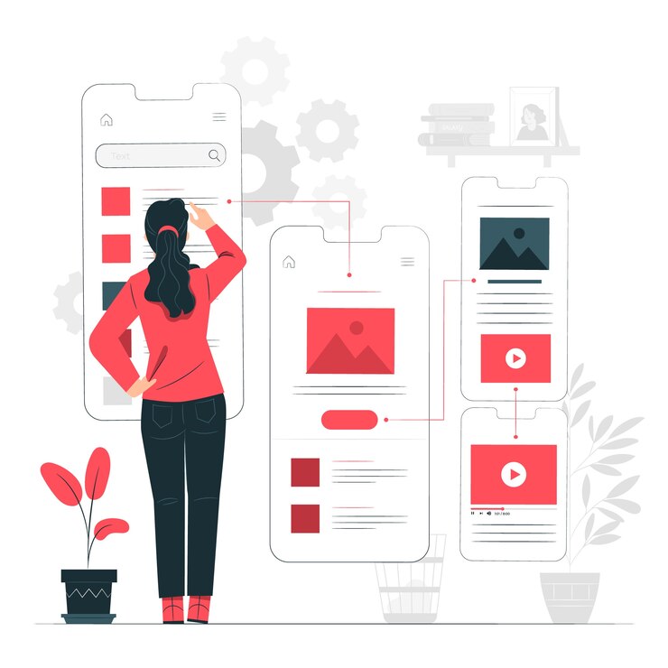 User flow concept illustration