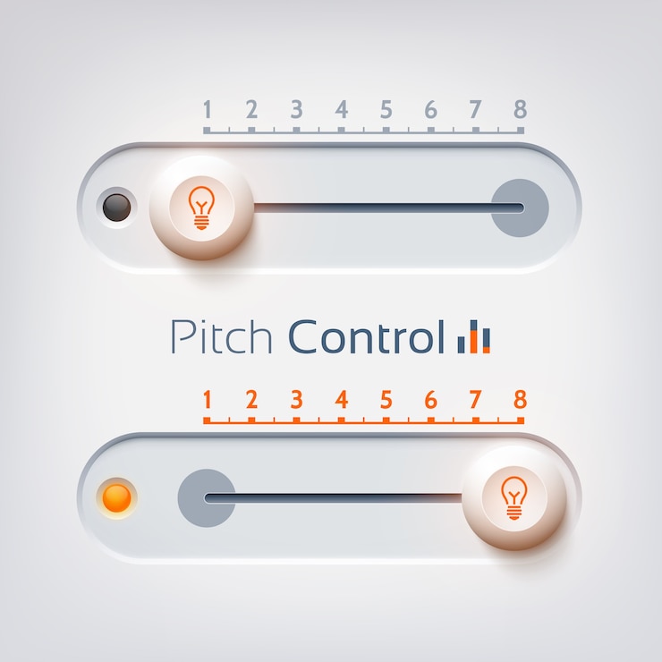 Free Vector user interface design concept with horizontal pitch control