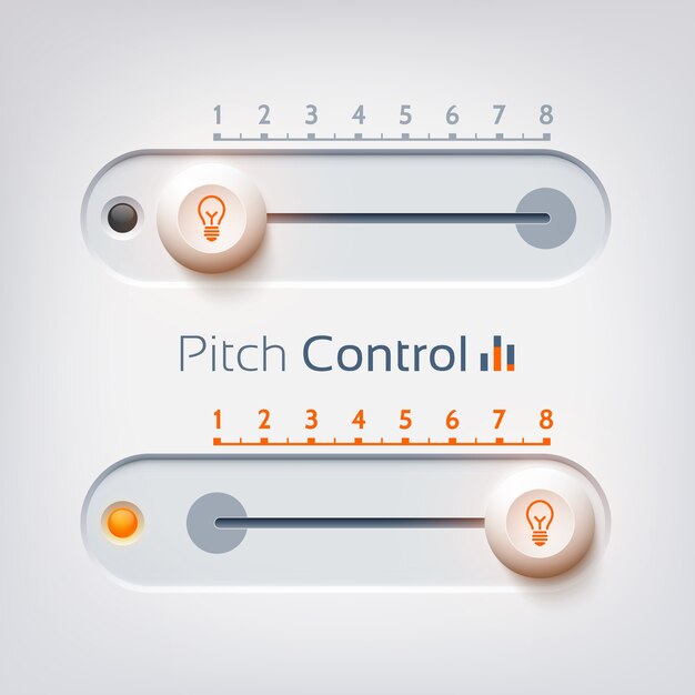 user interface design concept with horizontal pitch control