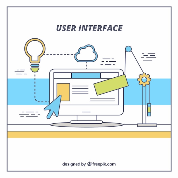 Free vector user interface with web elements