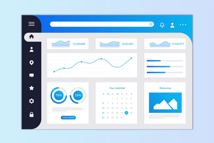 Free Vector user panel dashboard template