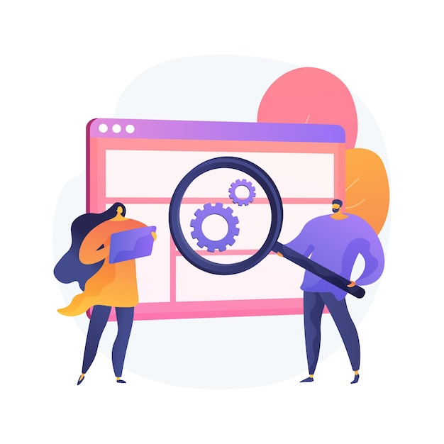 Free vector user research abstract concept   illustration. design project, online survey, reports and analytics, user experience, data and feedback, design agency, focus group, testing