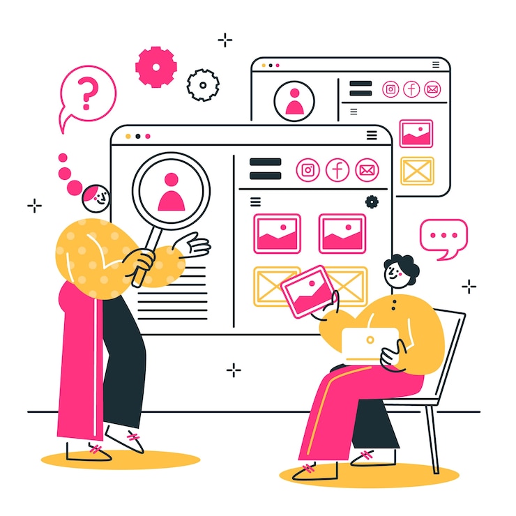 Free Vector user research concept illustration