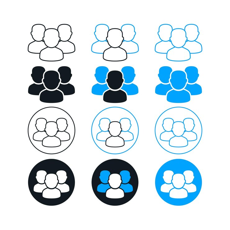 Free Vector users group large set