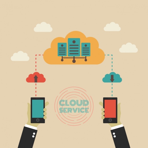 Free vector using a virtual cloud