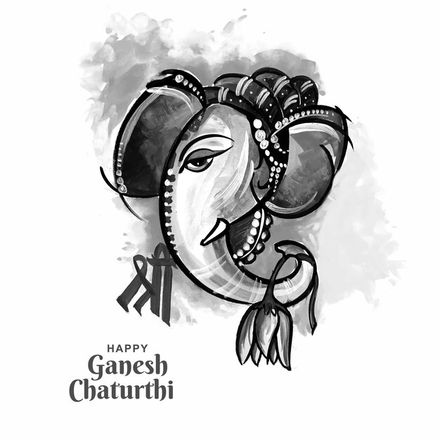 Utsavganesh chaturthi 축제 카드 배경