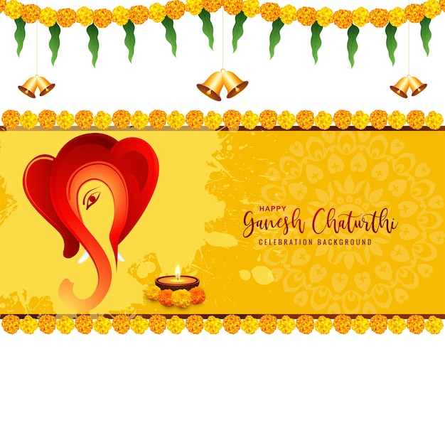 Utsavganesh chaturthi festival card celebration background