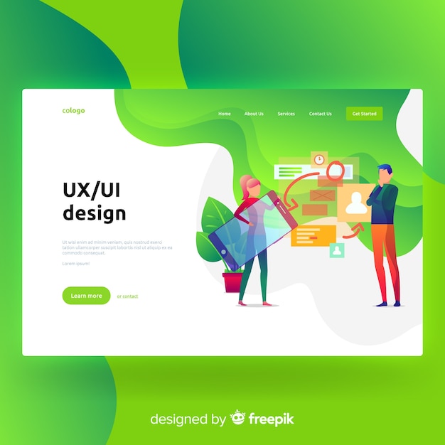 Download Free Ux Ui Design Landing Page Svg Dxf Eps Png Craft Svg File Photos Graphics Fonts Themes Templates