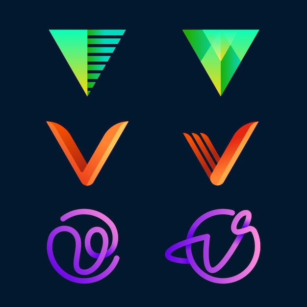 V logo collection