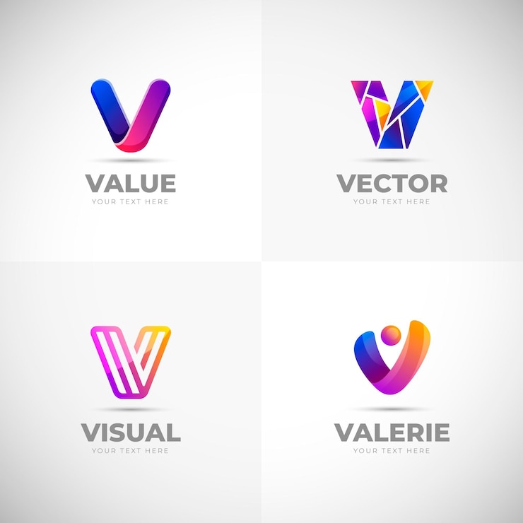 무료 Vector v 로고 컬렉션