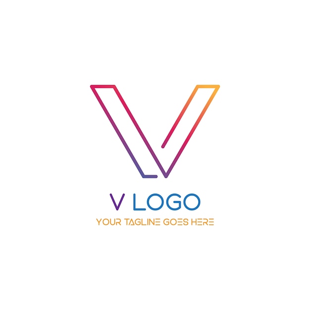 Free vector v logo