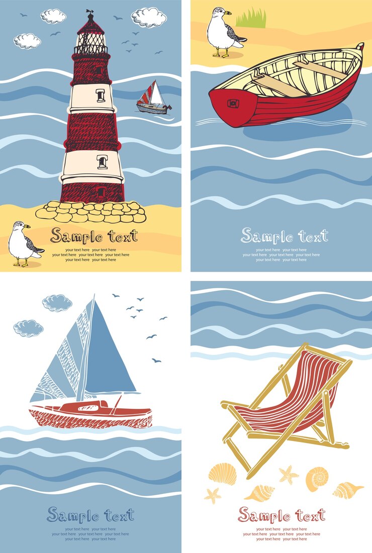 Free Vector vacation cards
