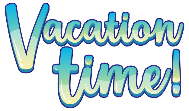 Vacation Time typography logo