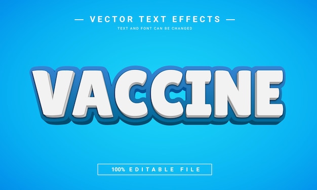 Vaccine 3d editable text effect