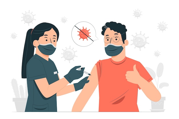 Free vector vaccine concept illustration