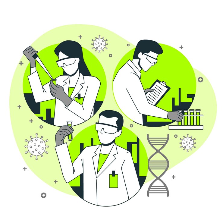 Free Vector vaccine development concept illustration