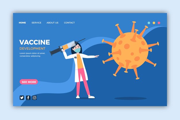 Vaccine development landing page