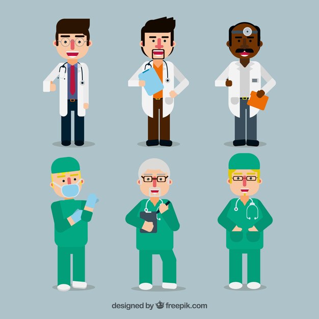 Free vector vaiety of flat doctors and surgeons